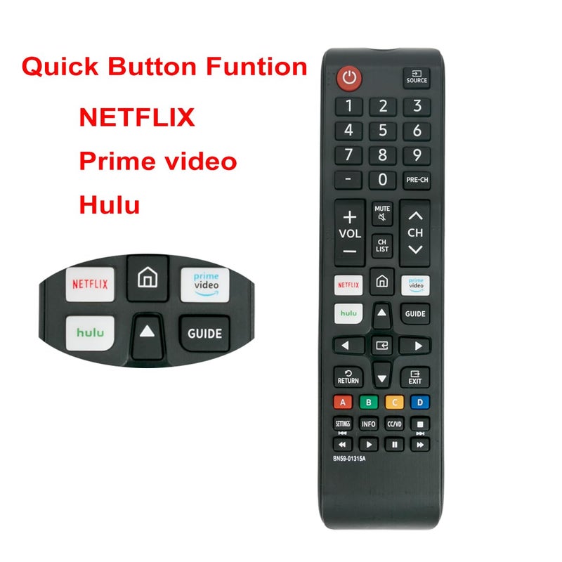 econtrolly New BN59-01315A Replace Remote Control fit for Samsung All Series TV Including 2022 2021 2020 2019 2018 2017 Series TV LCD LED HDTV 3D Smart TVs Models - Image 4